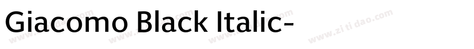 Giacomo Black Italic字体转换